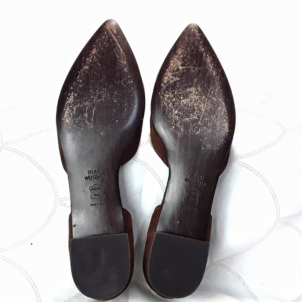 Stuart Weitzman Chestnut Camel Brown Suede Flats - image 8